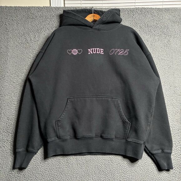 Nude Project Mens Hoodie Size Large Embroidered Logo Double Sided Designer - Picture 4 of 13